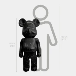 Floor Standing|Animals^Statues & Sculptures Aero Bear 135cm Black Resin Indoor Sculpture
