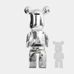 Floor Standing|Animals^Statues & Sculptures Aero Bear 135cm Chrome Resin Indoor Sculpture