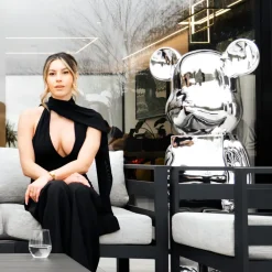 Floor Standing|Animals^Statues & Sculptures Aero Bear 135cm Chrome Resin Indoor Sculpture