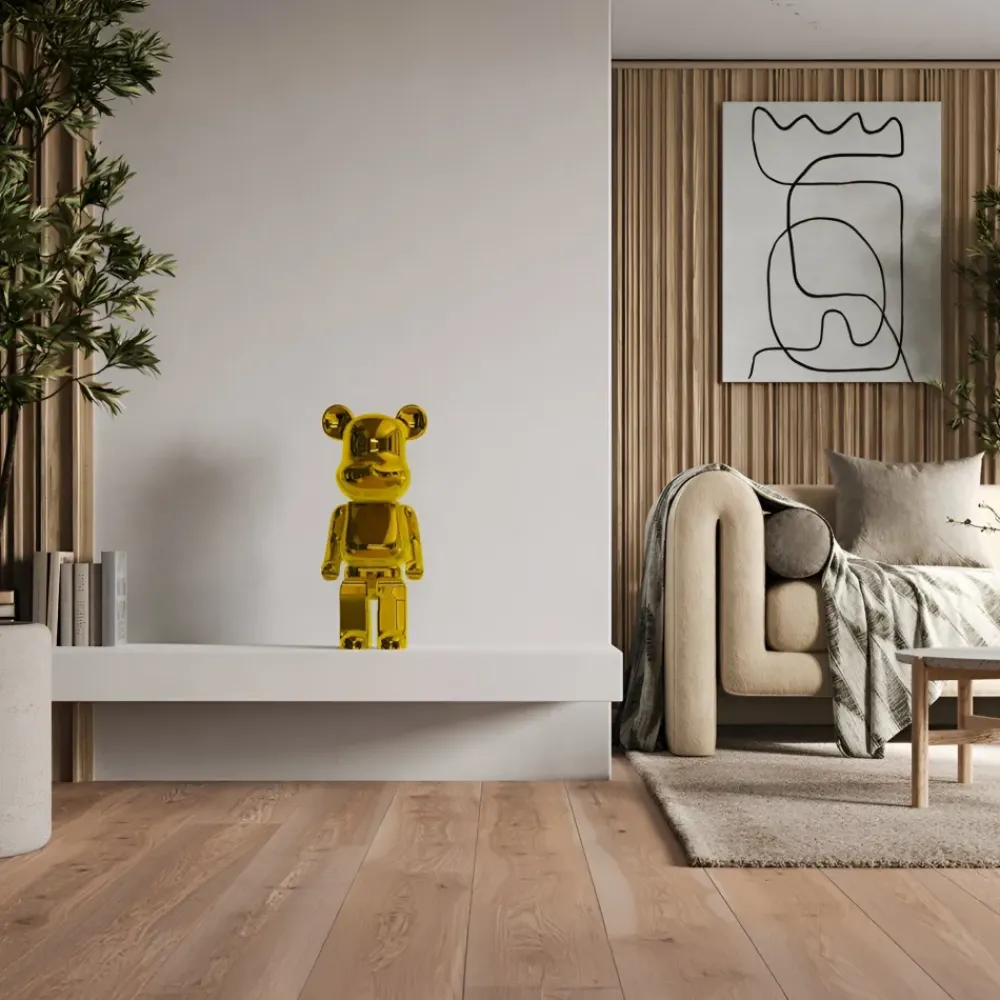 Table Top|Floor Standing^Statues & Sculptures Aero Bear 50cm Gold Resin Indoor Sculpture