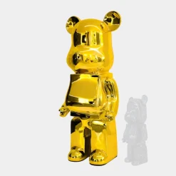 Floor Standing|Animals^Statues & Sculptures Aero Bear 135cm Gold Resin Indoor Sculpture