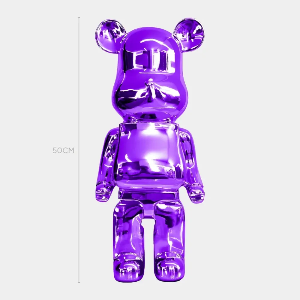 Table Top|Floor Standing^Statues & Sculptures Aero Bear 50cm Purple Resin Indoor Sculpture
