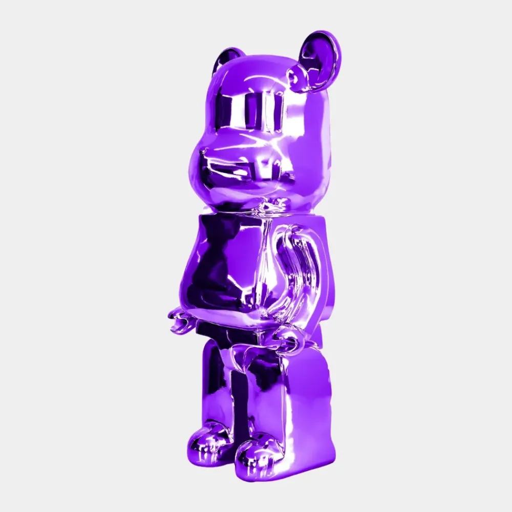 Table Top|Floor Standing^Statues & Sculptures Aero Bear 50cm Purple Resin Indoor Sculpture