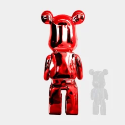 Floor Standing|Animals^Statues & Sculptures Aero Bear 135cm Red Resin Indoor Sculpture