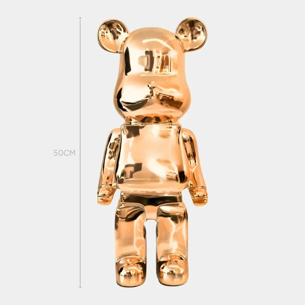 Table Top|Floor Standing^Statues & Sculptures Aero Bear 50cm Rose Gold Resin Indoor Sculpture
