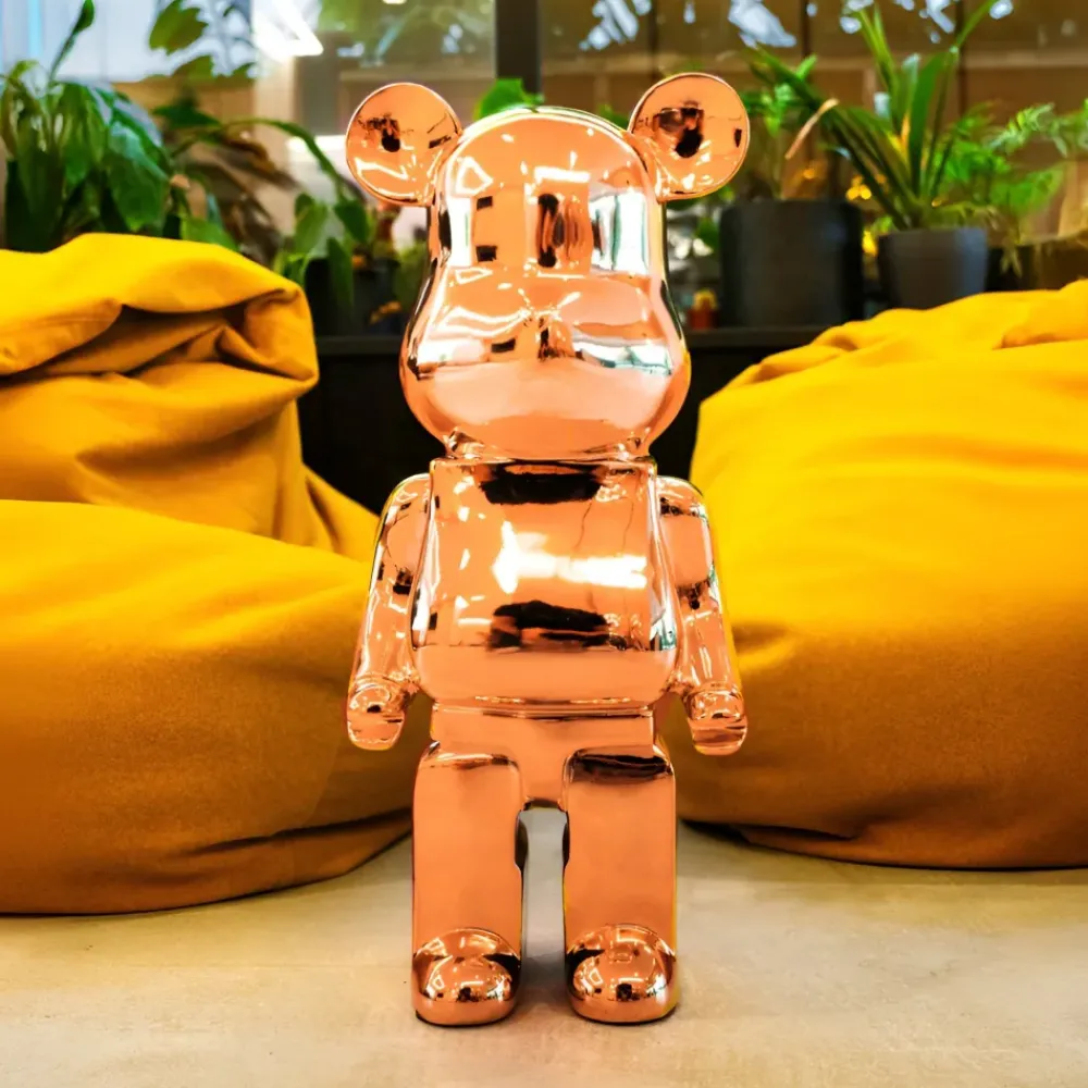 Table Top|Floor Standing^Statues & Sculptures Aero Bear 50cm Rose Gold Resin Indoor Sculpture