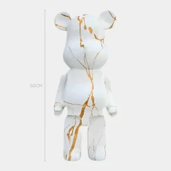 Table Top|Floor Standing^Statues & Sculptures Aero Bear 50cm White Resin Indoor Sculpture