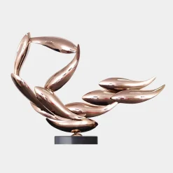 Table Top|Abstract^Statues & Sculptures Aero Stream 50cm Copper Metal Indoor Sculpture