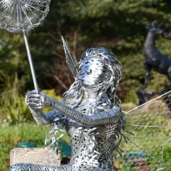 Fairies^Statues & Sculptures Alette Fairy 60cm Metal Wire Garden Sculpture
