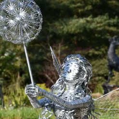 Fairies^Statues & Sculptures Alette Fairy 60cm Metal Wire Garden Sculpture