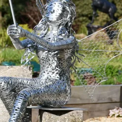 Fairies^Statues & Sculptures Alette Fairy Metal Wire Garden Sculpture
