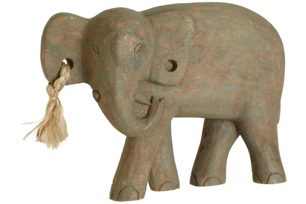 Table Top|Animals^Statues & Sculptures Ancient Elephant 31cm Wood Indoor Statue