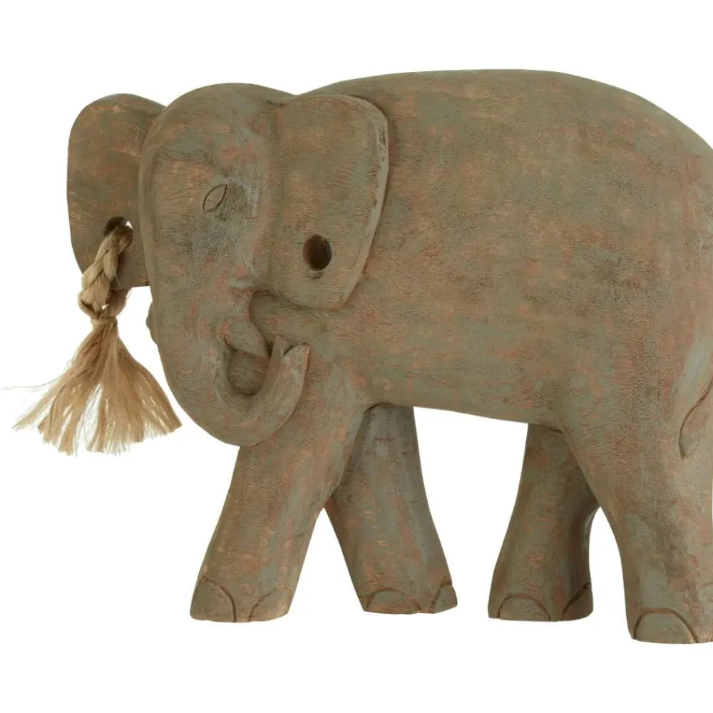 Table Top|Animals^Statues & Sculptures Ancient Elephant 31cm Wood Indoor Statue