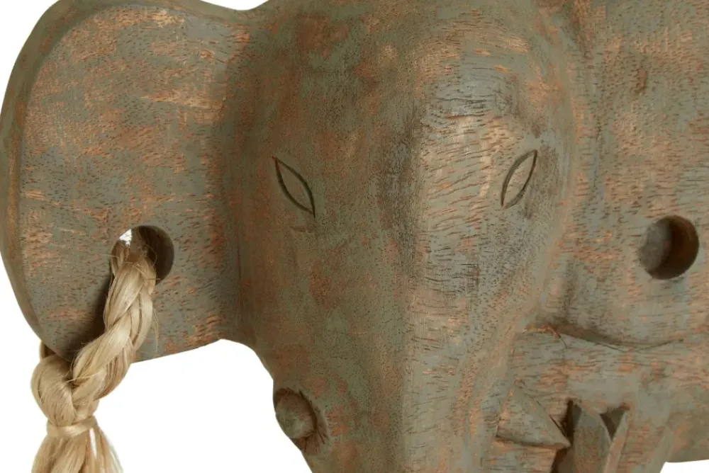 Table Top|Animals^Statues & Sculptures Ancient Elephant 31cm Wood Indoor Statue