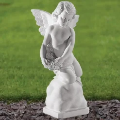 Angel^Statues & Sculptures Angel 38cm Marble Resin Garden Statue