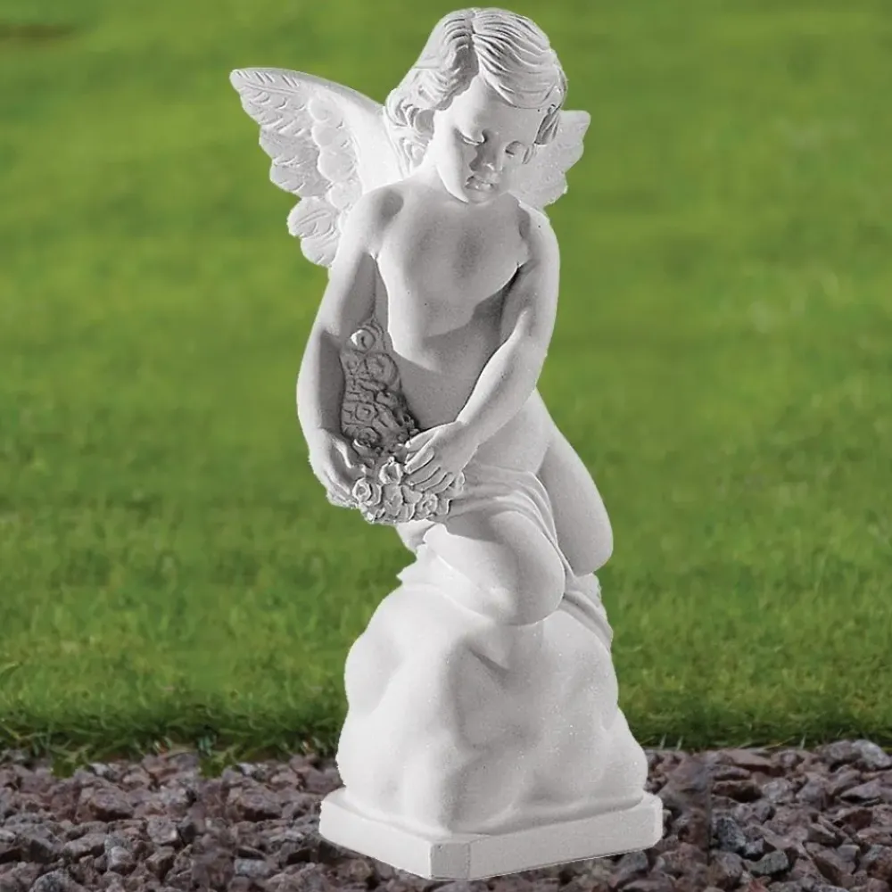 Angel^Statues & Sculptures Angel 38cm Marble Resin Garden Statue