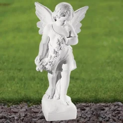Angel^Statues & Sculptures Angel 60cm Marble Resin Garden Statue