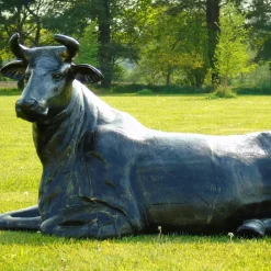 Farm^Statues & Sculptures Angus Cow Life-Size Bronze Metal Garden Statue