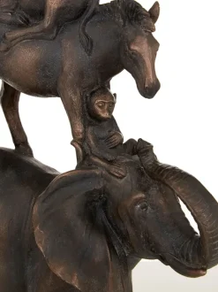 Table Top|Contemporary^Statues & Sculptures Animal Ascent 46cm Bronze Resin Indoor Statue