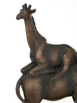 Table Top|Contemporary^Statues & Sculptures Animal Ascent 46cm Bronze Resin Indoor Statue