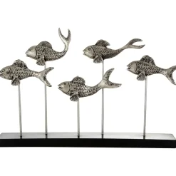 Table Top|Animals^Statues & Sculptures Aqua Symphony Fish 35cm Wood Indoor Sculpture