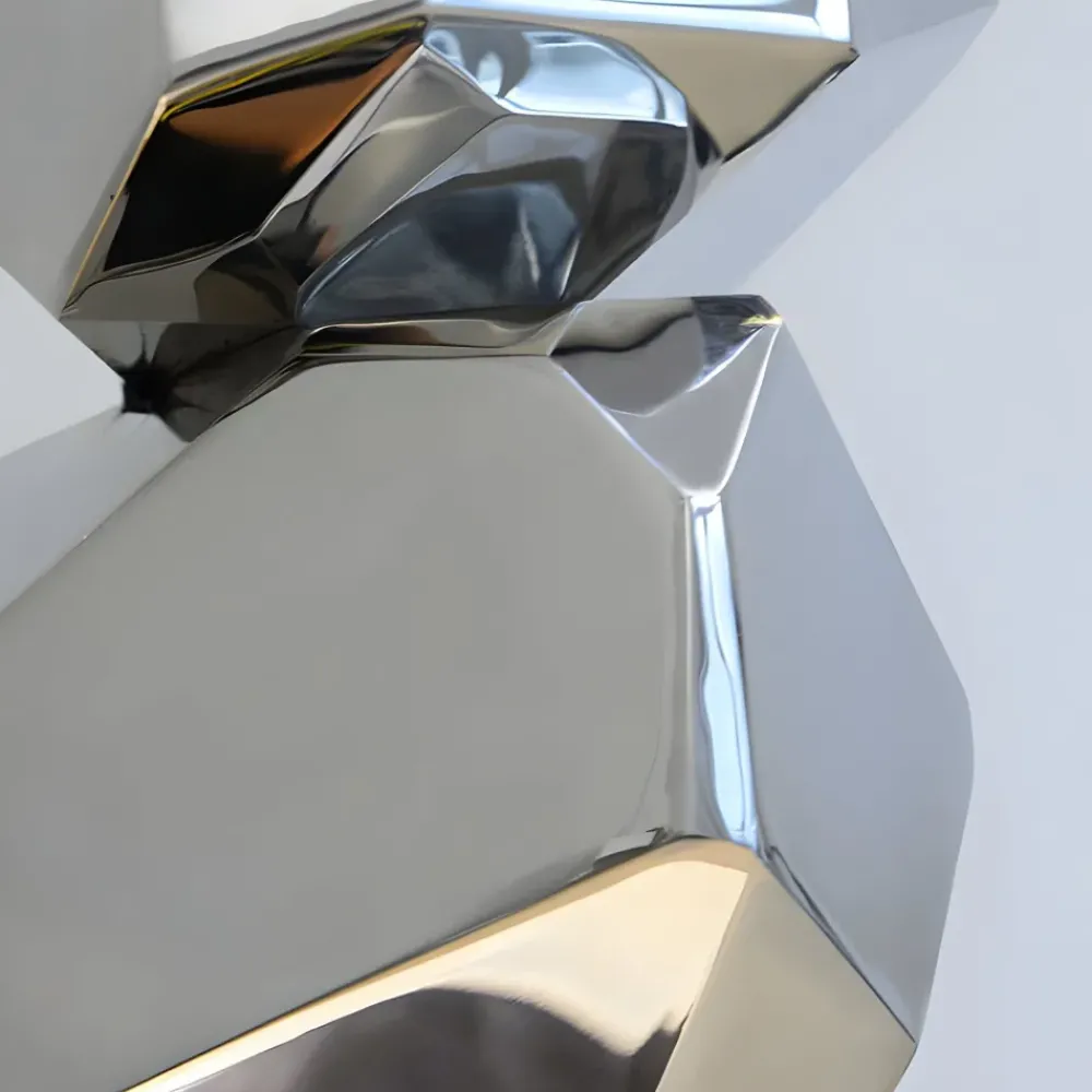 Table Top|Floor Standing^Statues & Sculptures Astrolith 89cm Silver Metal Indoor Sculpture v3