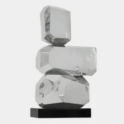 Table Top|Abstract^Statues & Sculptures Astrolith 73cm Silver Metal Indoor Sculpture v2