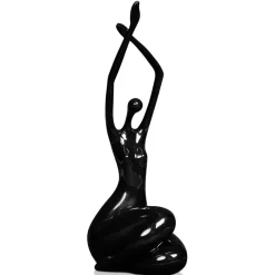 Figurative|Table Top^Statues & Sculptures Awakened Grace 32cm Black Resin Indoor Sculpture