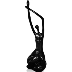 Figurative|Table Top^Statues & Sculptures Awakened Grace 32cm Black Resin Indoor Sculpture