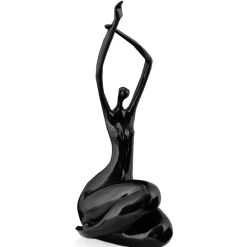 Figurative|Table Top^Statues & Sculptures Awakened Grace 54cm Black Resin Indoor Sculpture