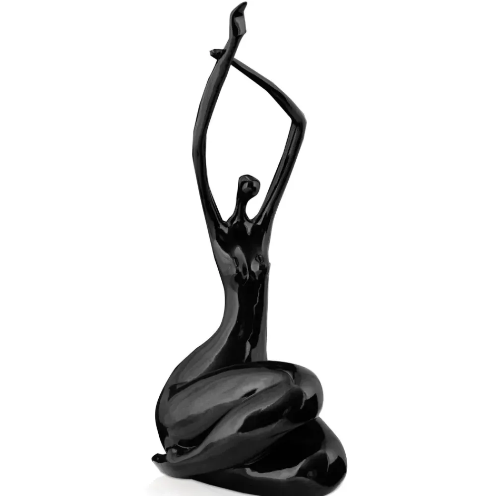 Figurative|Table Top^Statues & Sculptures Awakened Grace 54cm Black Resin Indoor Sculpture