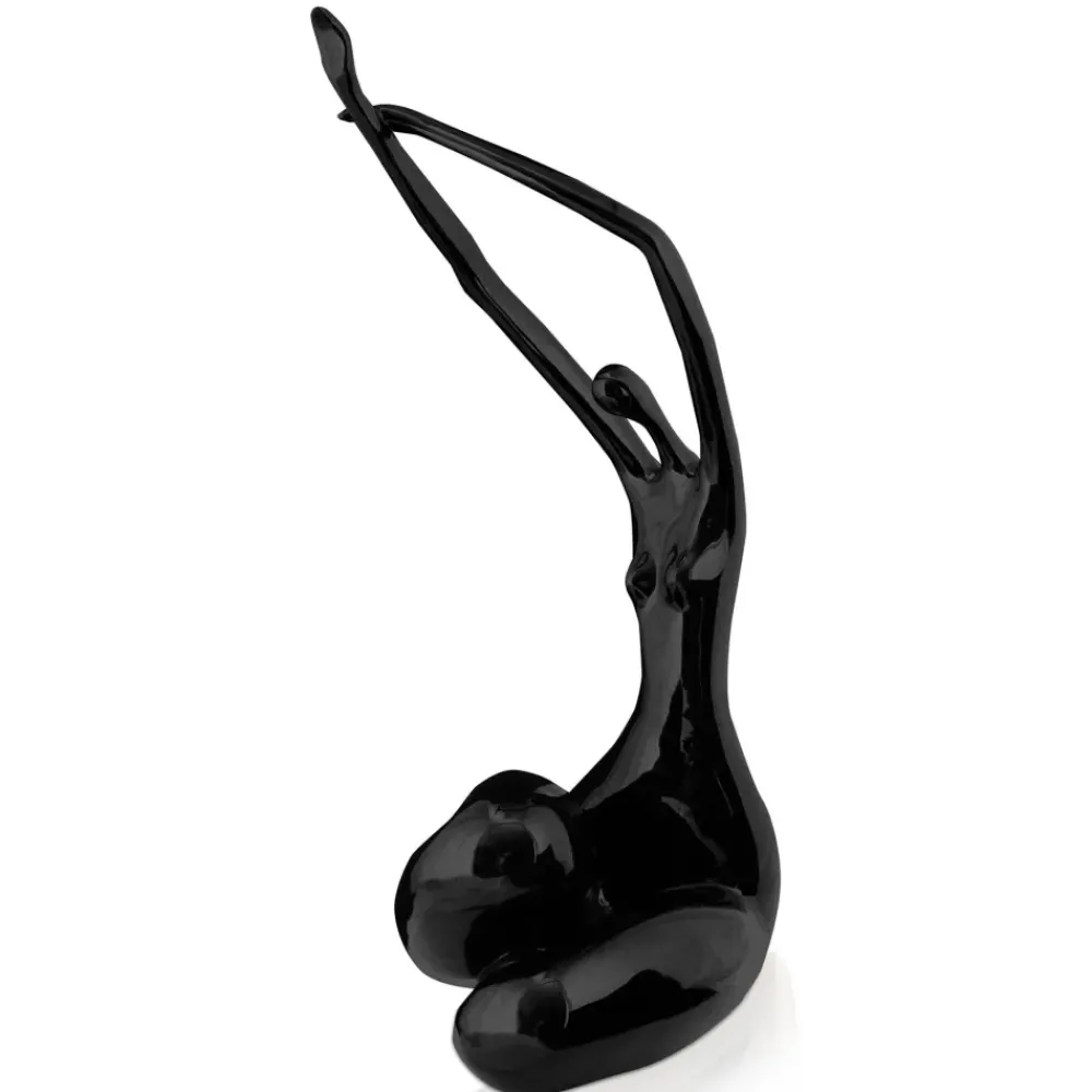 Figurative|Table Top^Statues & Sculptures Awakened Grace 54cm Black Resin Indoor Sculpture