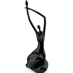Figurative|Table Top^Statues & Sculptures Awakened Grace 54cm Black Resin Indoor Sculpture