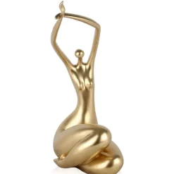 Figurative|Table Top^Statues & Sculptures Awakened Grace 54cm Gold Resin Indoor Sculpture