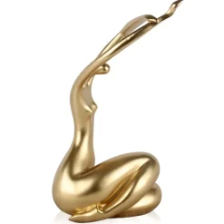 Figurative|Table Top^Statues & Sculptures Awakened Grace 54cm Gold Resin Indoor Sculpture