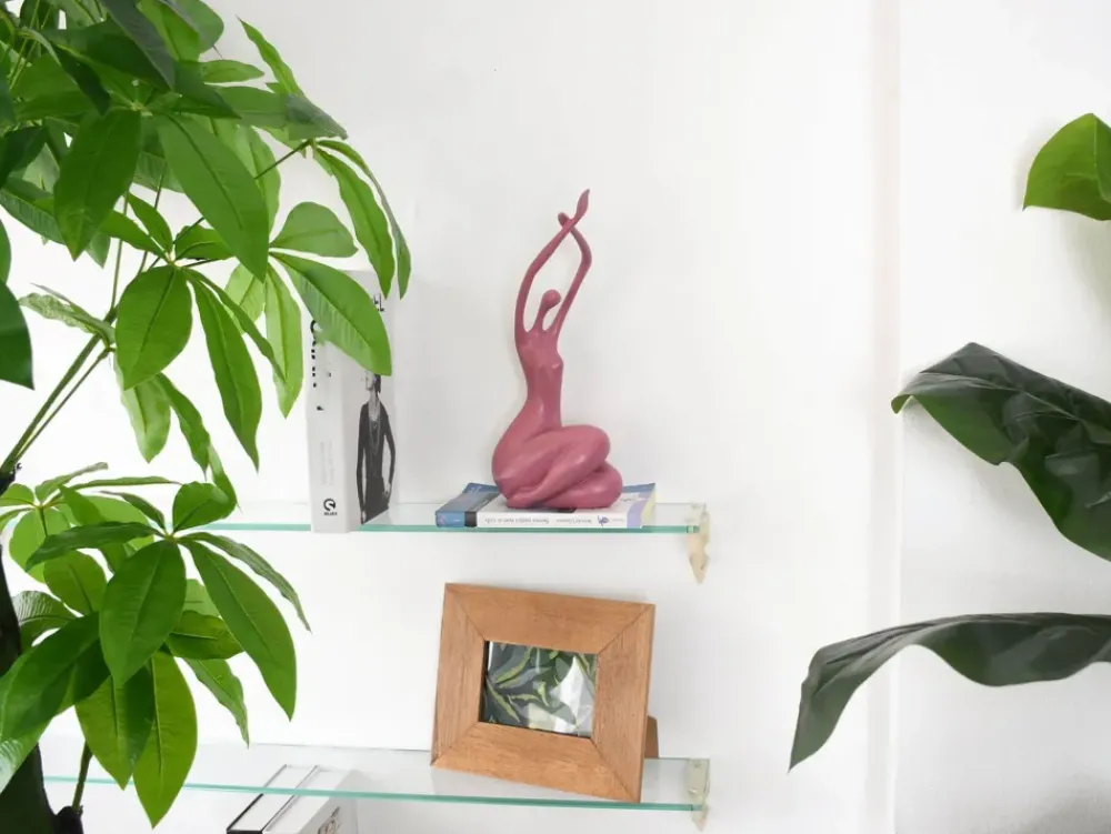 Figurative|Table Top^Statues & Sculptures Awakened Grace 32cm Pink Resin Indoor Sculpture