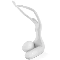 Figurative|Table Top^Statues & Sculptures Awakened Grace 32cm White Resin Indoor Sculpture