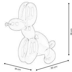 Table Top|Floor Standing^Statues & Sculptures Balloon Dog & Bone 28cm White Resin Indoor Sculpture