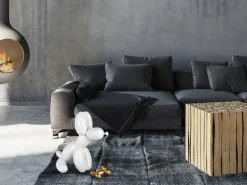 Table Top|Floor Standing^Statues & Sculptures Balloon Dog & Bone 46cm White Resin Indoor Sculpture