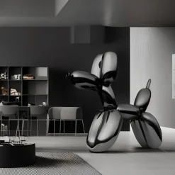 Giant|Floor Standing^Statues & Sculptures Balloon Dog 240cm Black Fibreglass Indoor Sculpture