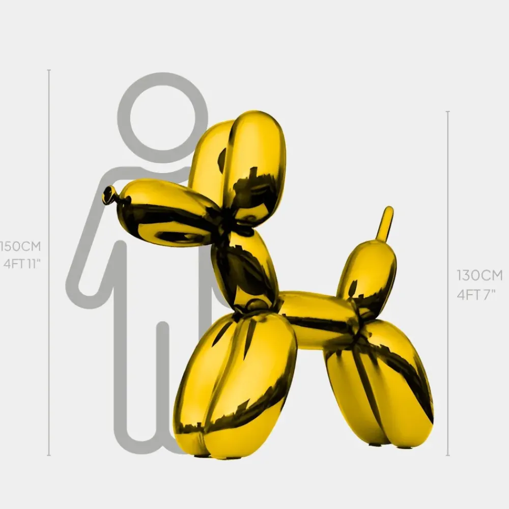 Floor Standing|Balloon Dogs^Statues & Sculptures Balloon Dog 130cm Gold Fibreglass Indoor Sculpture