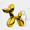Giant|Floor Standing^Statues & Sculptures Balloon Dog 200cm Gold Fibreglass Indoor Sculpture