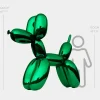 Giant|Floor Standing^Statues & Sculptures Balloon Dog 200cm Green Fibreglass Indoor Sculpture