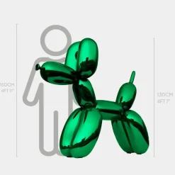 Floor Standing|Balloon Dogs^Statues & Sculptures Balloon Dog 130cm Green Metal Garden Sculpture