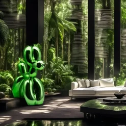 Floor Standing|Balloon Dogs^Statues & Sculptures Balloon Dog 130cm Green Metal Garden Sculpture