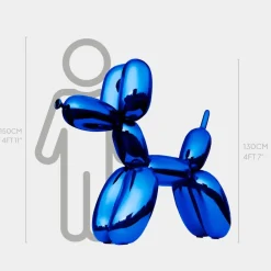 Floor Standing|Balloon Dogs^Statues & Sculptures Balloon Dog 130cm Ocean Blue Metal Garden Sculpture