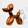 Giant|Floor Standing^Statues & Sculptures Balloon Dog 200cm Orange Metal Garden Sculpture