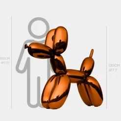 Floor Standing|Balloon Dogs^Statues & Sculptures Balloon Dog 130cm Orange Metal Garden Sculpture