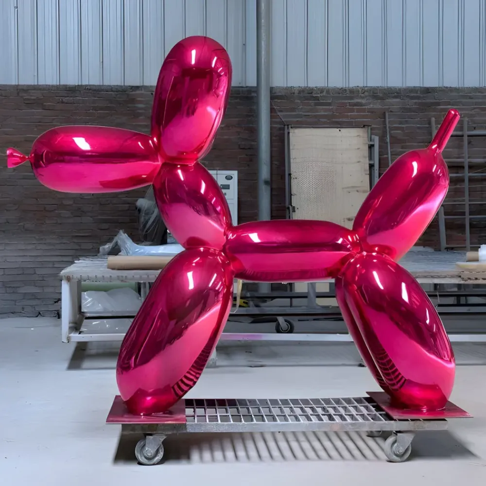 Floor Standing|Balloon Dogs^Statues & Sculptures Balloon Dog 130cm Pink Metal Garden Sculpture