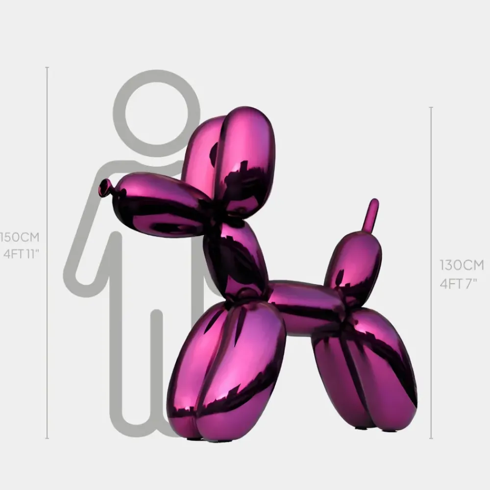 Floor Standing|Balloon Dogs^Statues & Sculptures Balloon Dog 130cm Purple Fibreglass Indoor Sculpture